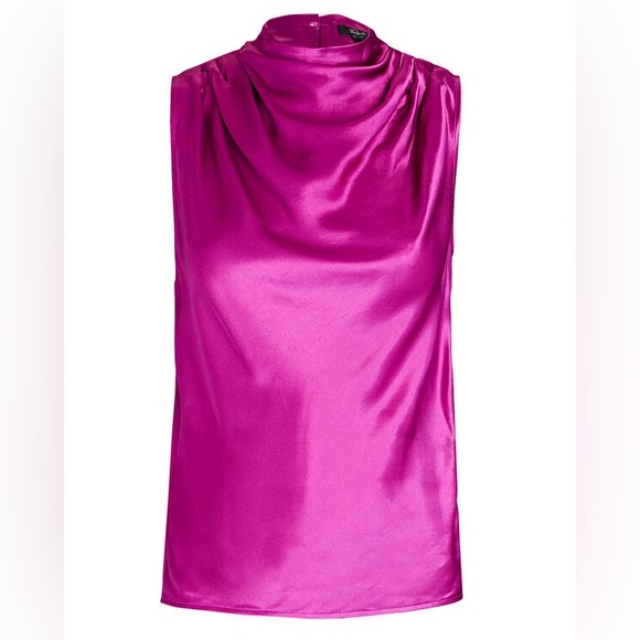 NWOT Rails Kaleen Ruched Funnel Neck Top Size Medium - Picture 2 of 12